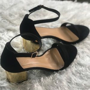 Black and Gold Heels